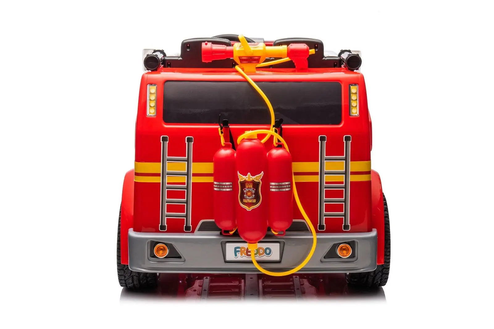 24V Freddo Fire Truck 2-Seater Ride on DTI Direct Canada