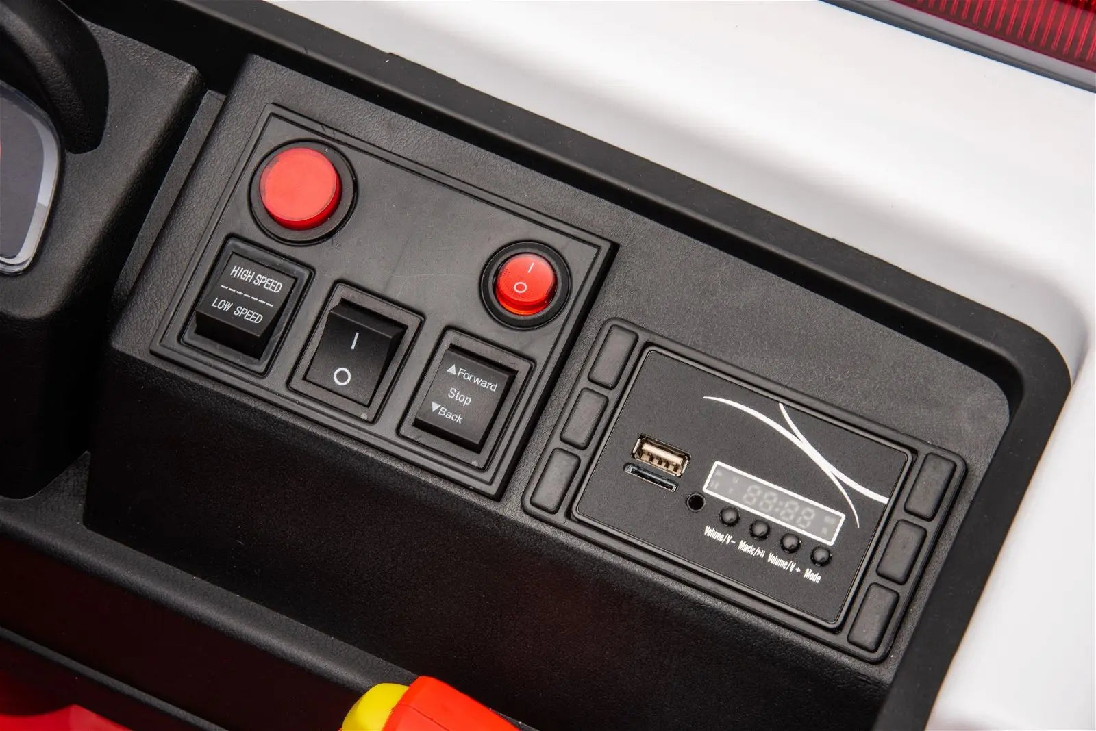 24V Freddo Fire Truck 2-Seater Ride on DTI Direct Canada