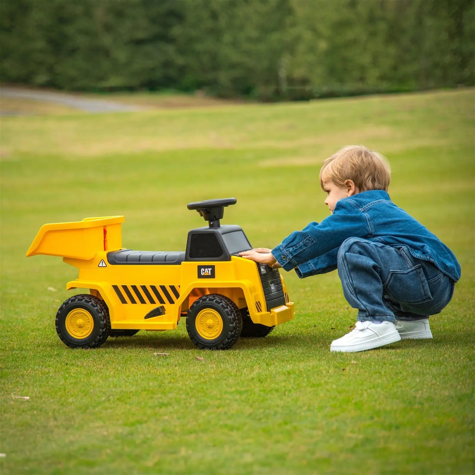 6V CAT Dump Truck Ride-On Toy DTI Direct Canada