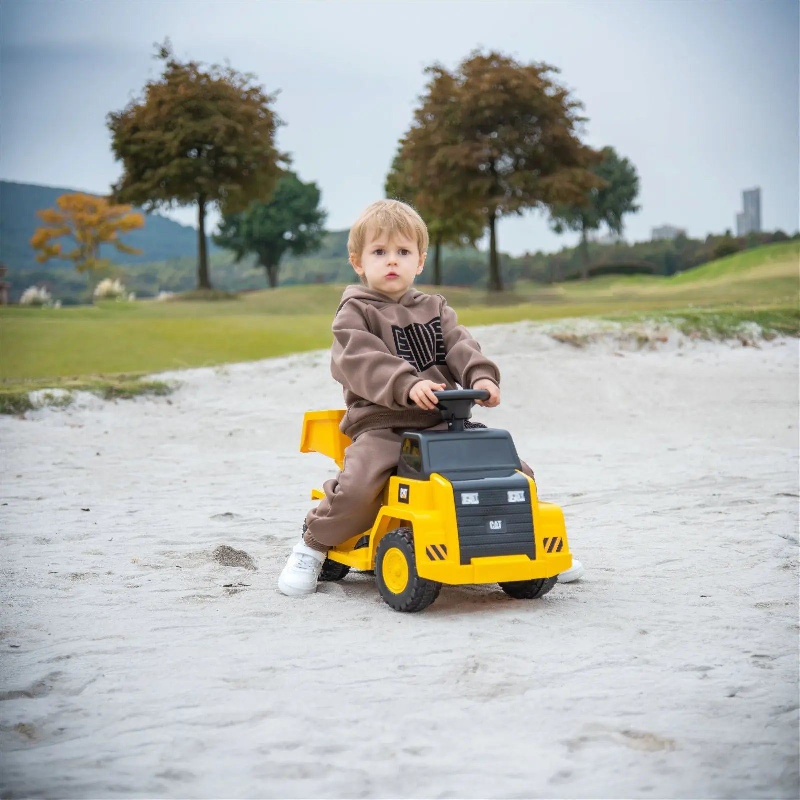 6V CAT Dump Truck Ride-On Toy DTI Direct Canada