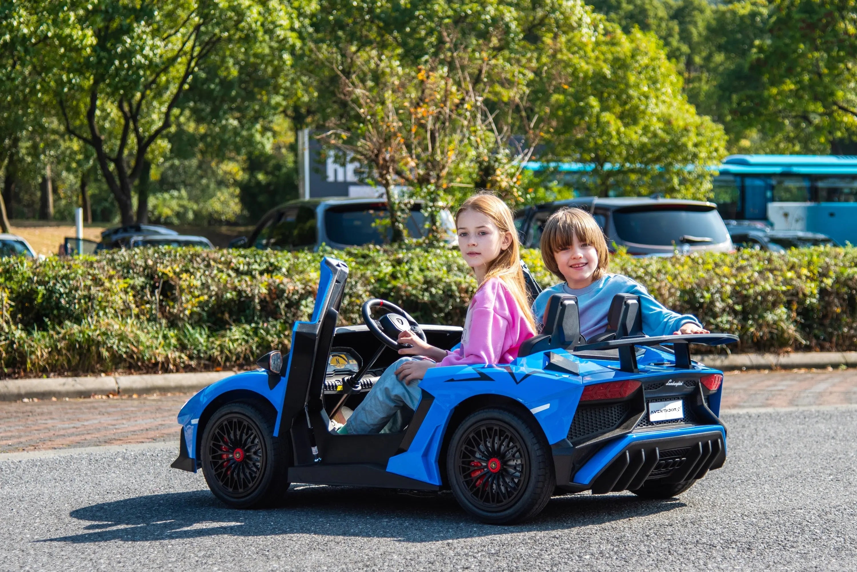 24V Lamborghini Aventador 2 Seater Ride On Car for Kids: Advanced Brushless Motor & Differential for High-Octane Fun DTI Direct Canada