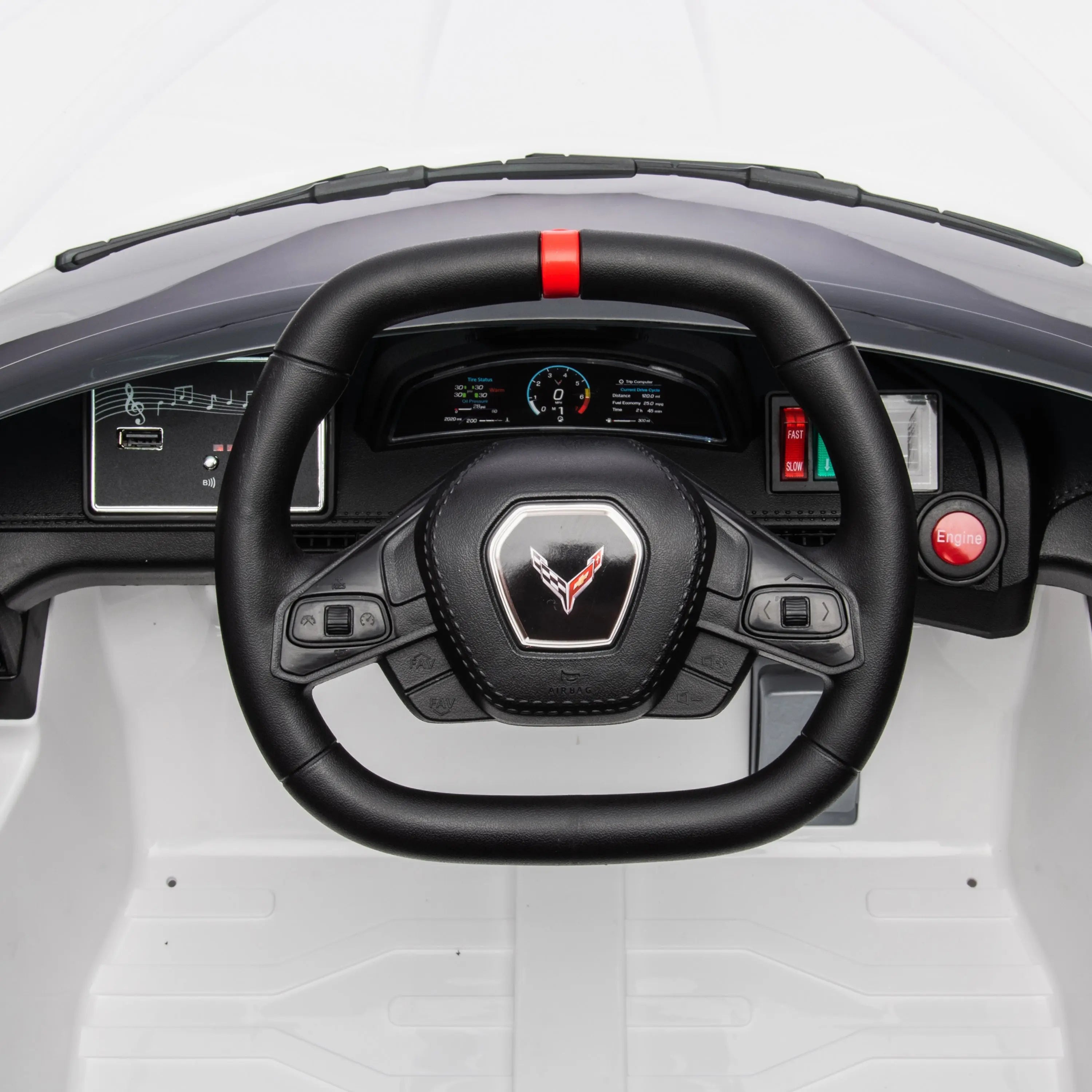 12V Chevrolet Corvette C8 1-Seater Kids Ride-On Car DTI Direct Canada