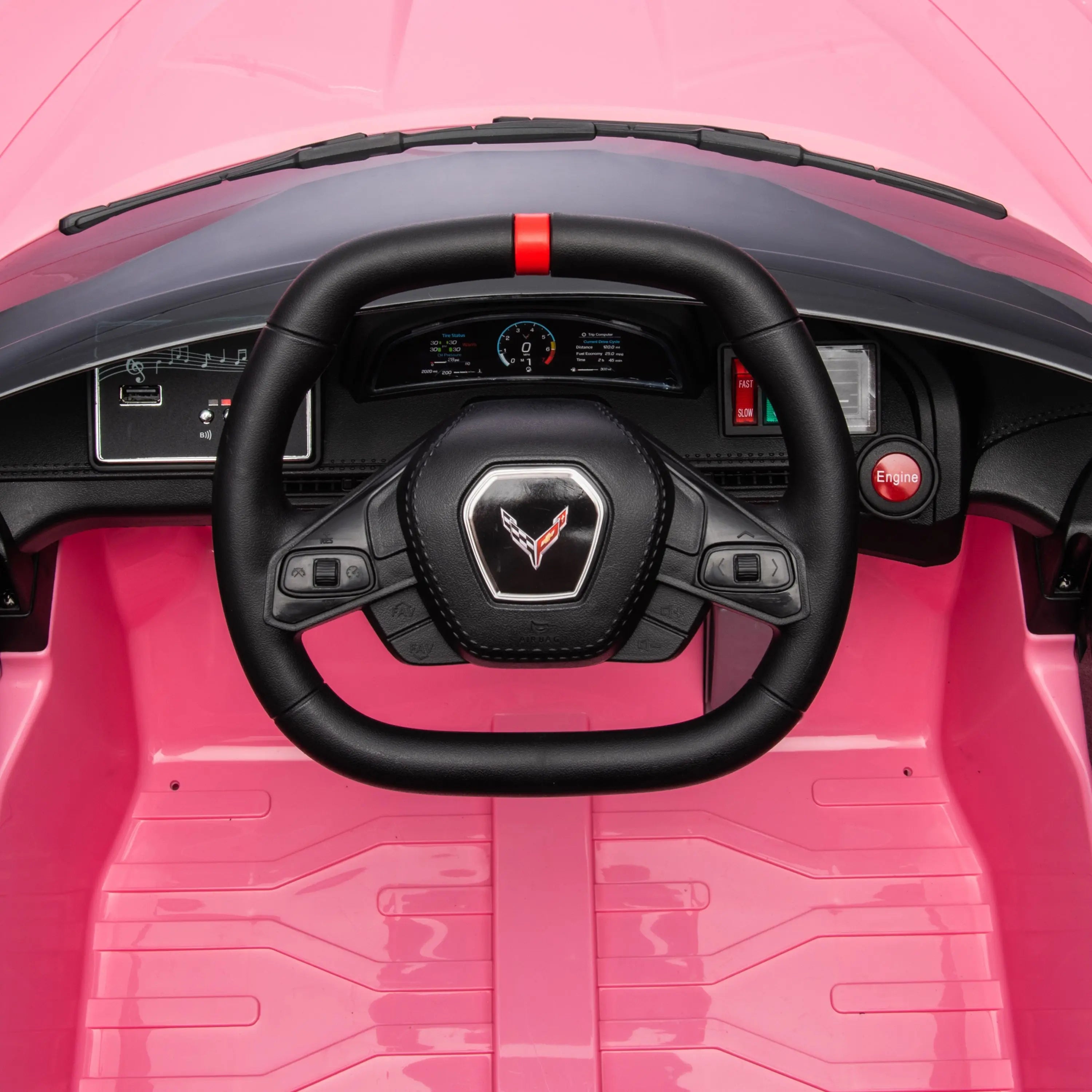 12V Chevrolet Corvette C8 1-Seater Kids Ride-On Car DTI Direct Canada