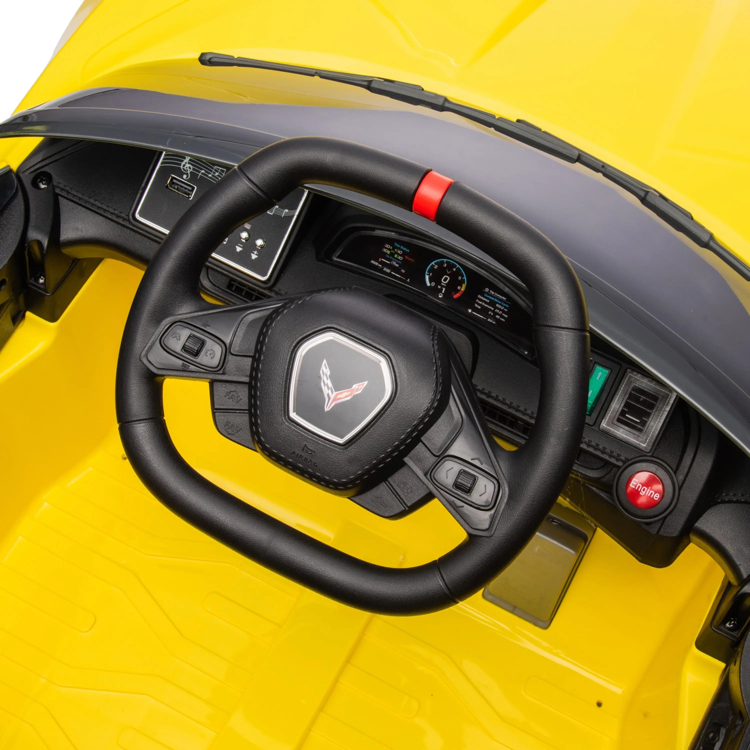 12V Chevrolet Corvette C8 1-Seater Kids Ride-On Car DTI Direct Canada