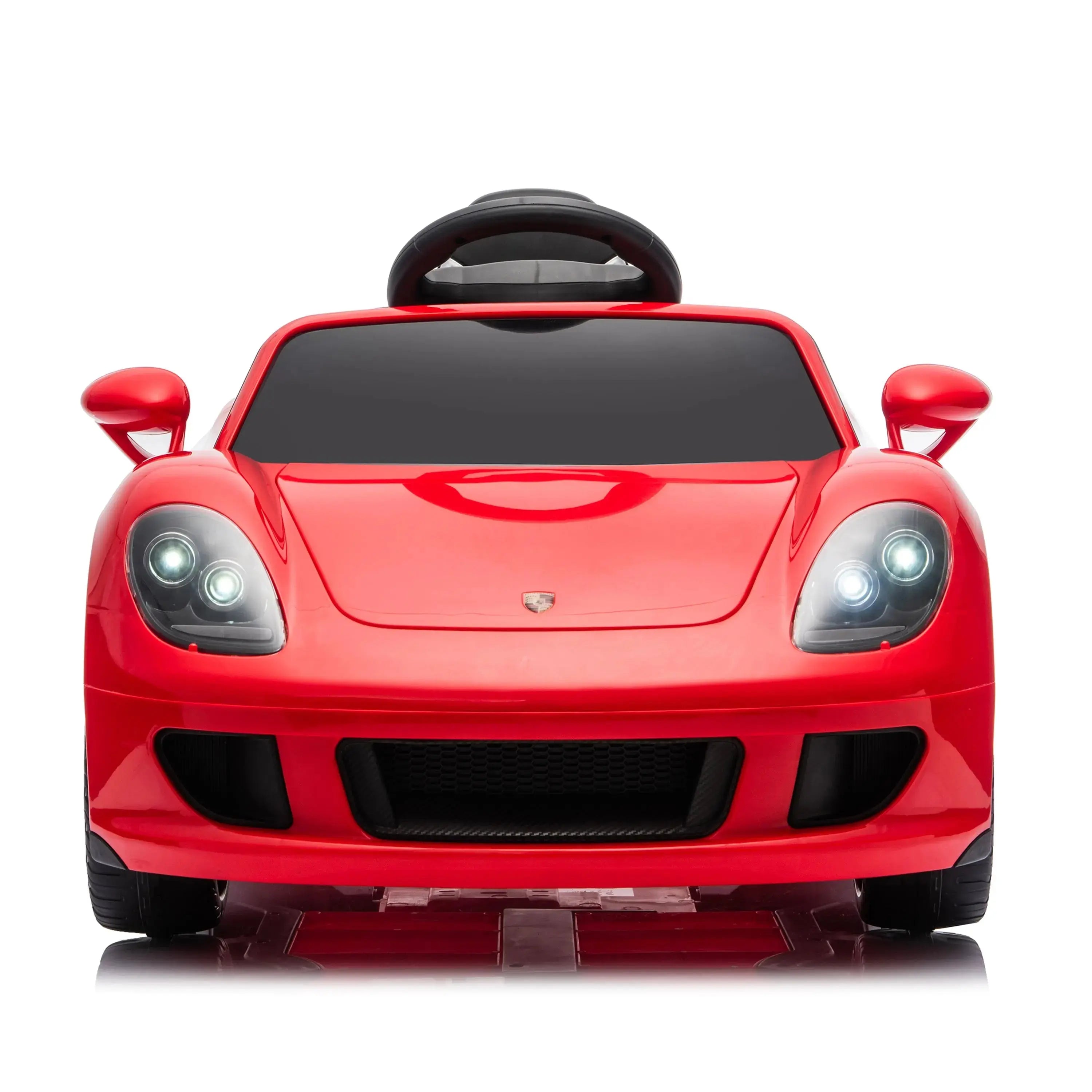 12V Porsche Carrera GT 1 Seater Ride on car – steering wheel and controls | Freddo Toys Canada