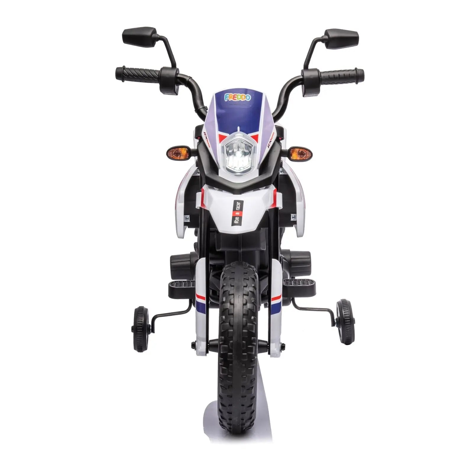 12V Aprilia Motorcycle 1 Seater Ride On for Kids – handlebars and controls | Freddo Toys Canada