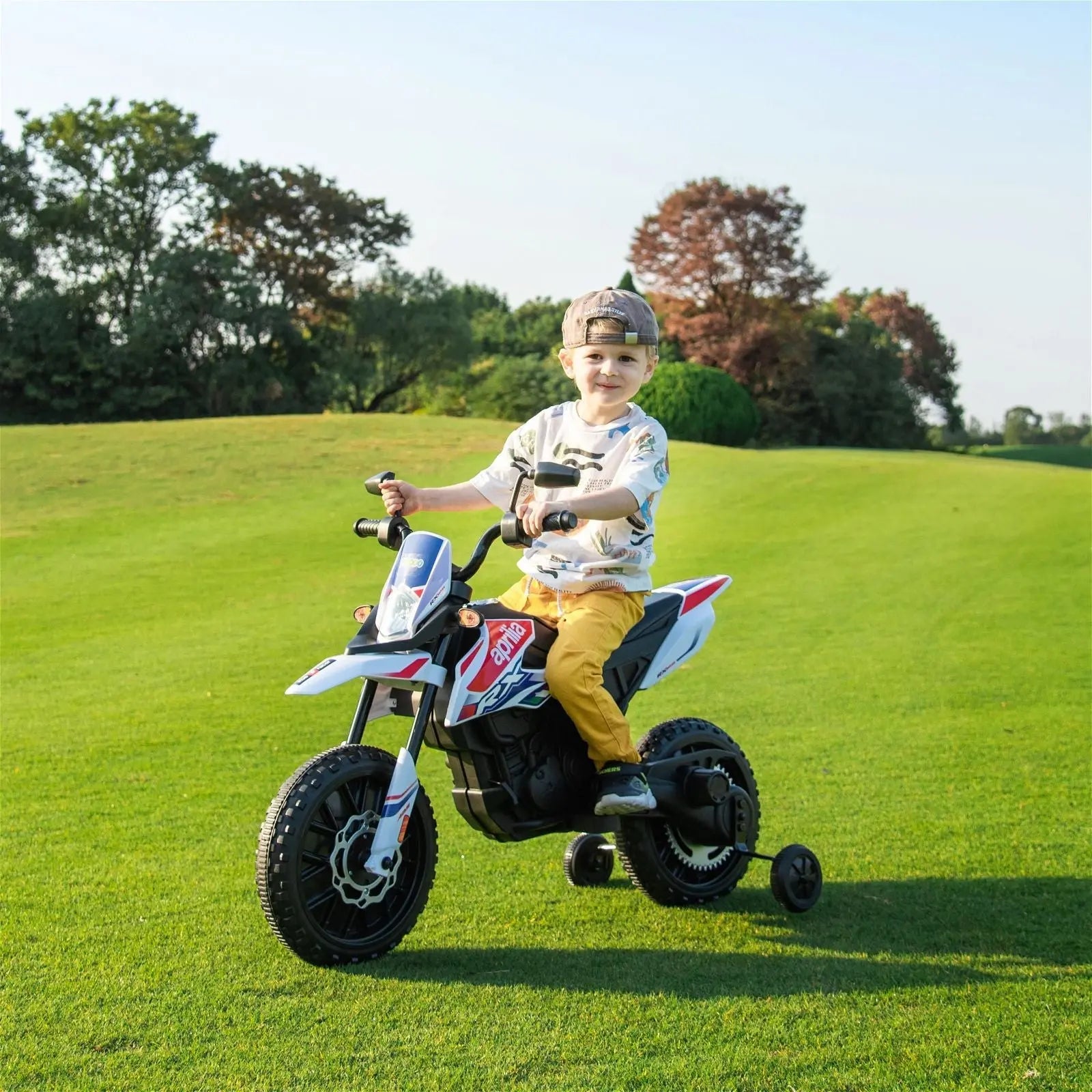 12V Aprilia Motorcycle 1 Seater Ride On for Kids  DTI Direct Canada
