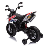 Child riding the 12V Aprilia Motorcycle 1 Seater Ride On for Kids | Freddo Toys Canada
