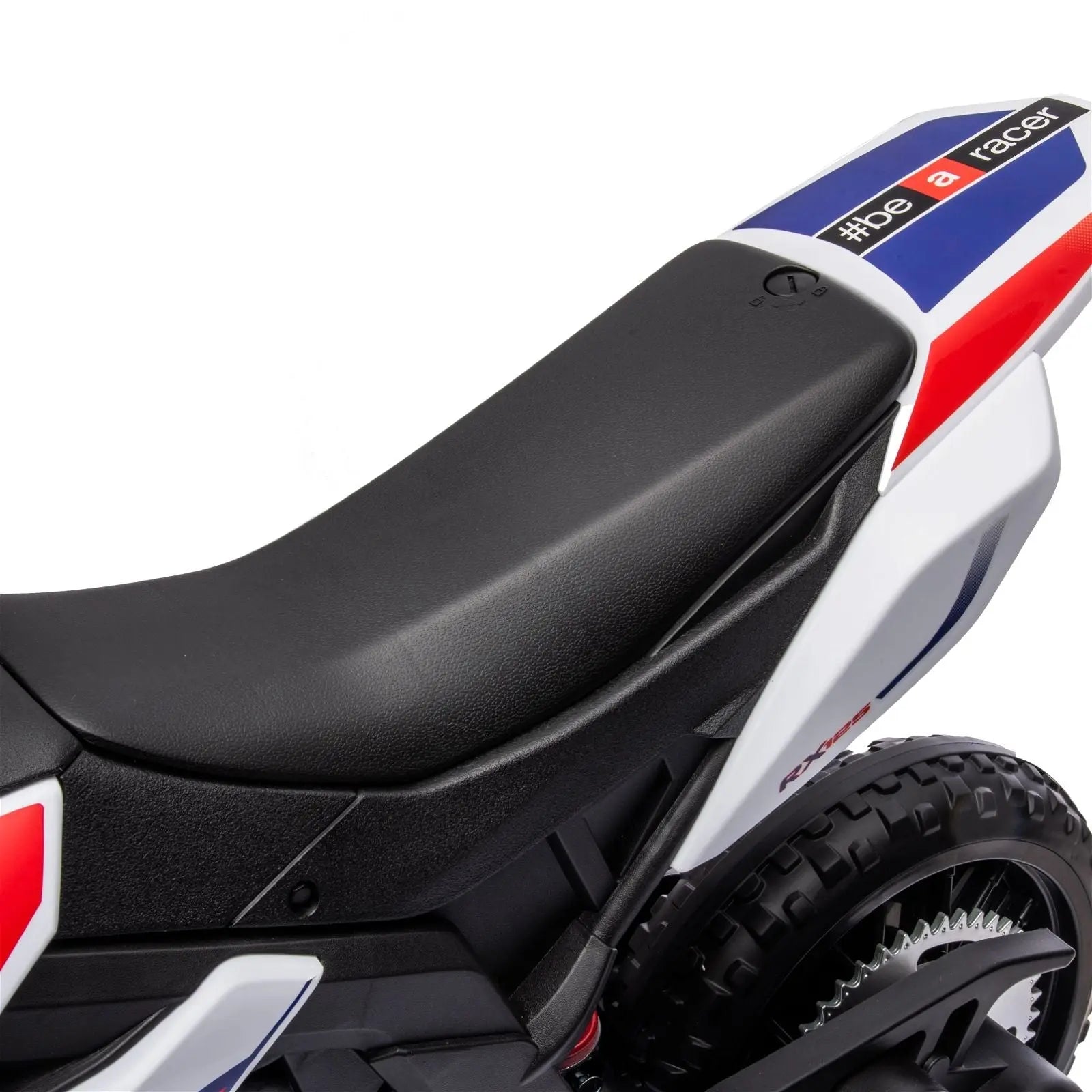 12V Aprilia Motorcycle 1 Seater Ride On for Kids – feature detail | Freddo Toys Canada