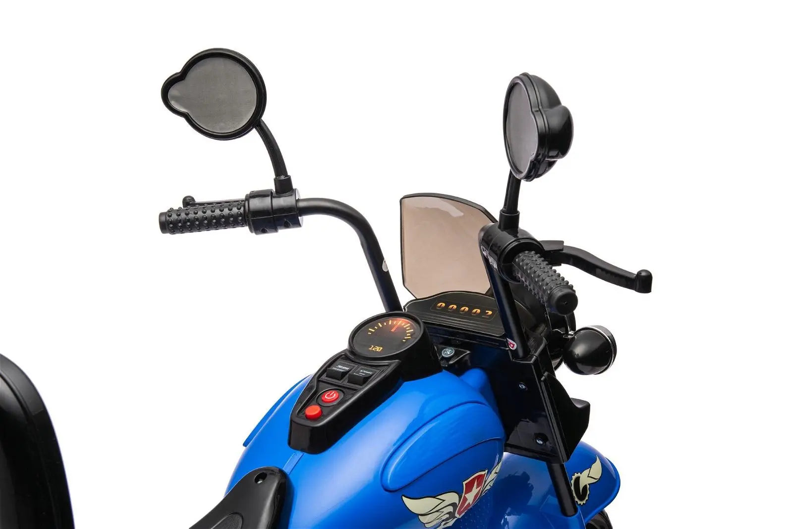 12V Freddo Kids Cruiser 1 Seater Motorcycle – handlebars and controls (2) | Freddo Toys Canada