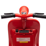 12V Kid's Vespa Electric Ride-On Scooter – feature detail | Freddo Toys Canada