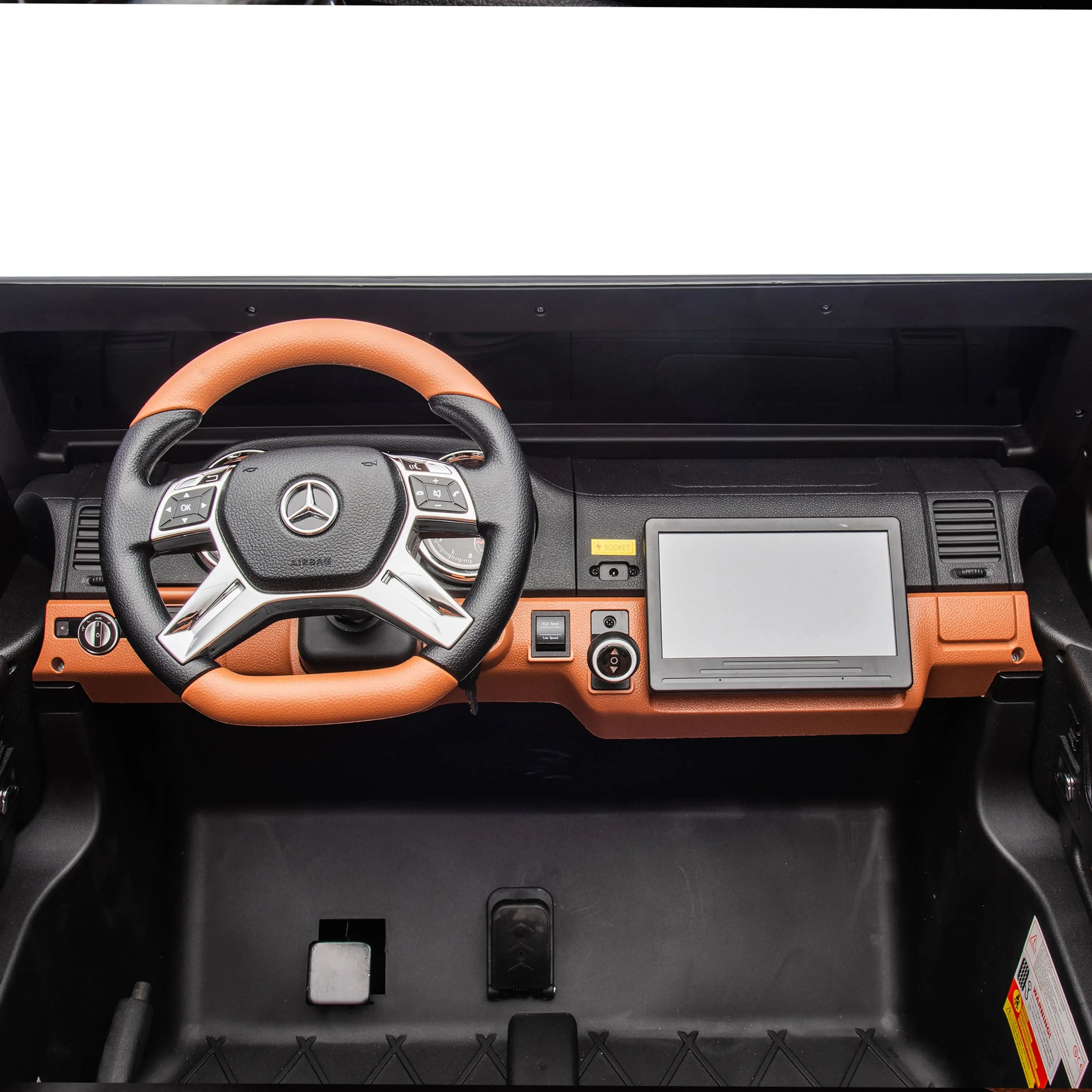 24V Mercedes Maybach G650 Brushless Motor Ride-on – interior detail | Freddo Toys Canada