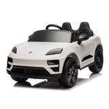 Child riding the 24V Porsche Macan Turbo EV Ride on | Freddo Toys Canada