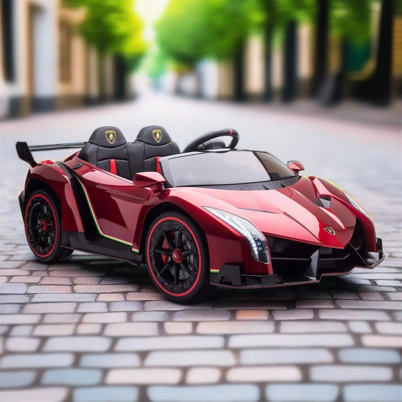 24V 4x4 Lamborghini Veneno 2 Seater Ride on Car – front view | Freddo Toys Canada
