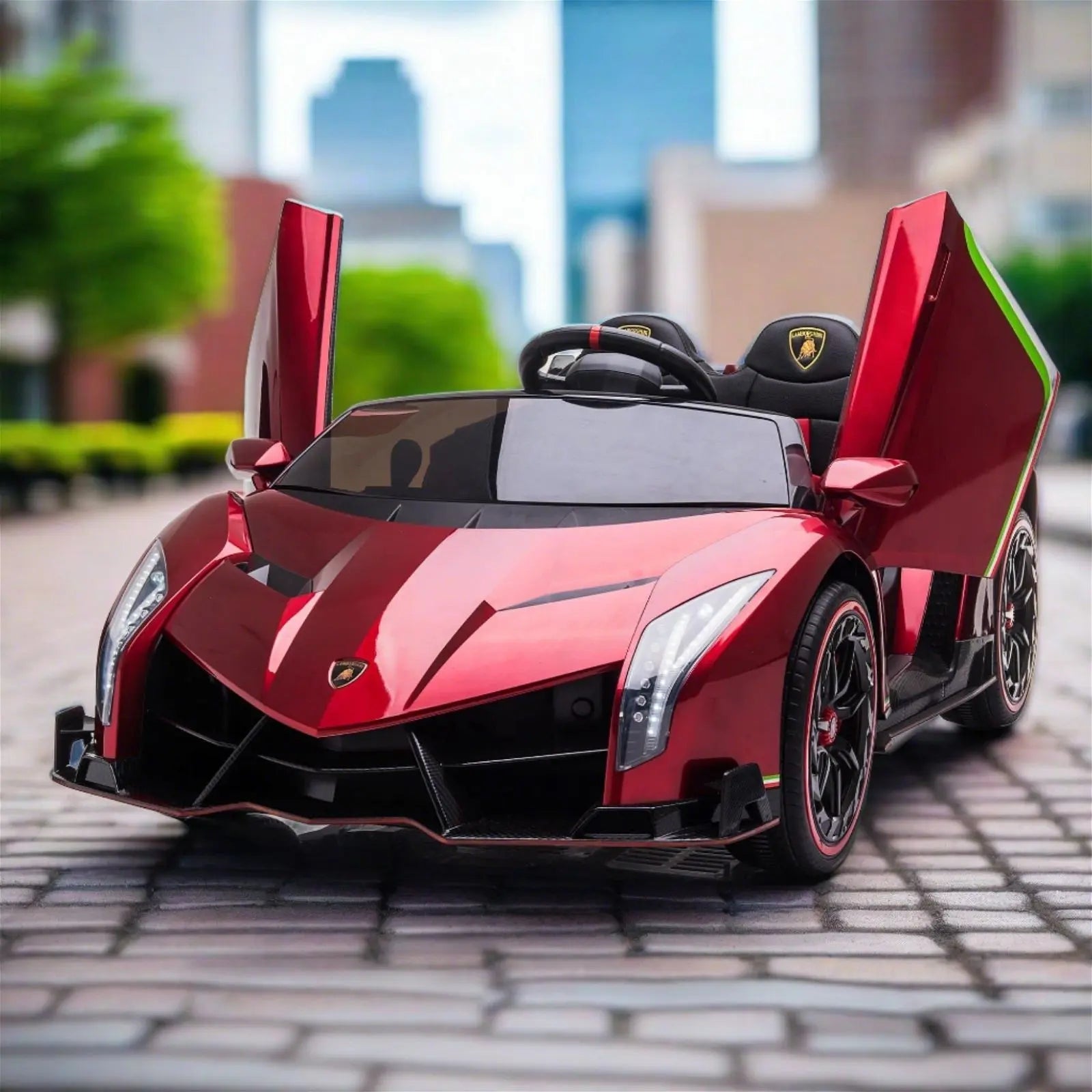 24V 4x4 Lamborghini Veneno 2 Seater Ride on Car – rear view | Freddo Toys Canada