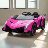 24V 4x4 Lamborghini Veneno 2 Seater Ride on Car – interior detail | Freddo Toys Canada