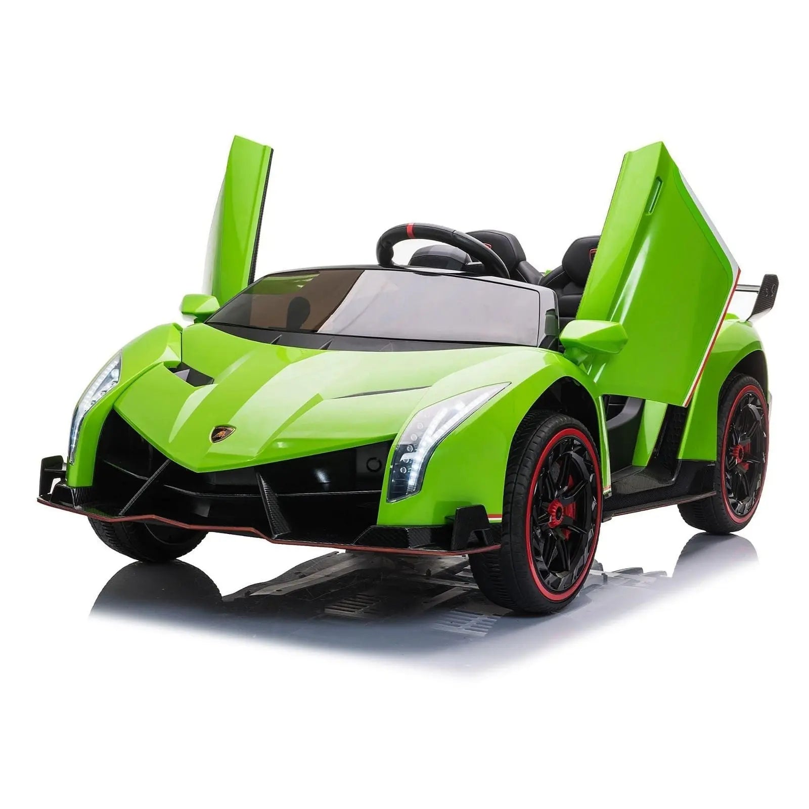 24V 4x4 Lamborghini Veneno 2 Seater Ride on Car – LED headlights detail (2) | Freddo Toys Canada