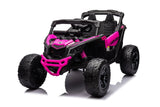 24V Can-Am Maverick 1-Seater UTV - Kids Electric Ride-On – wheels and suspension detail (2) | Freddo Toys Canada