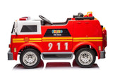 24V Freddo Fire Truck 2-Seater Ride on – side view | Freddo Toys Canada