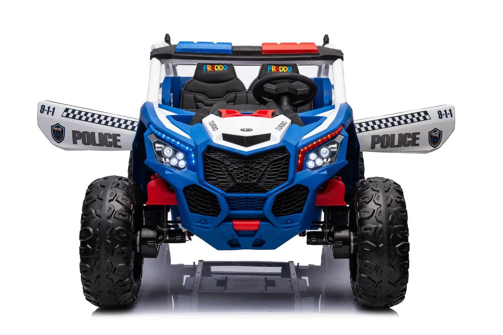 24V 4x4 Freddo Storm Police UTV 2-Seater for Kids with Lights & Sirens for Action-Packed Adventures  DTI Direct Canada