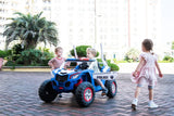 24V 4x4 Freddo Storm Police UTV 2-Seater for Kids with Lights & Sirens for Action-Packed Adventures – dashboard and seat | Freddo Toys Canada