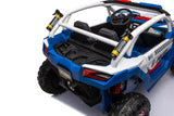 24V 4x4 Freddo Storm Police UTV 2-Seater for Kids with Lights & Sirens for Action-Packed Adventures – LED headlights detail | Freddo Toys Canada