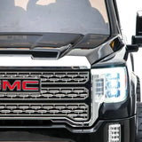 24V GMC Denali 2 Seater Ride on Car With Parental Remote Control by Freddo – LED headlights detail | Freddo Toys Canada