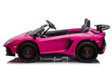 24V Lamborghini Aventador 2 Seater Ride On Car for Kids: Advanced Brushless Motor & Differential for High-Octane Fun – dashboard and seat | Freddo Toys Canada