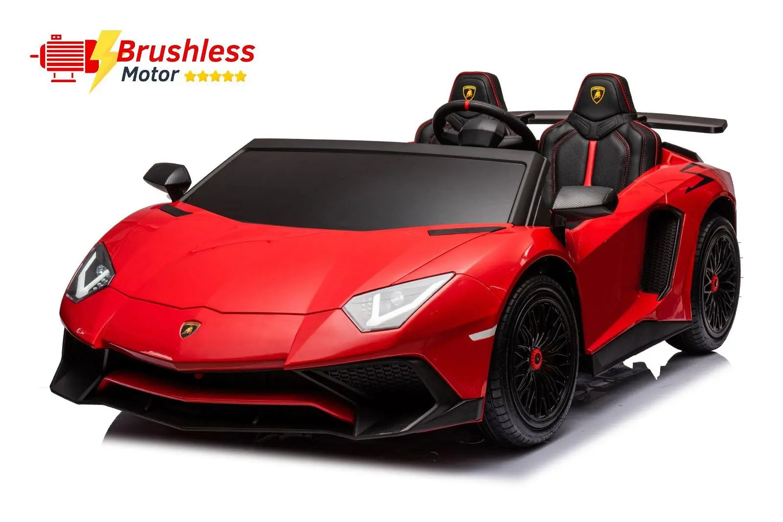 24V Lamborghini Aventador 2 Seater Ride On Car for Kids: Advanced Brushless Motor & Differential for High-Octane Fun – feature detail | Freddo Toys Canada