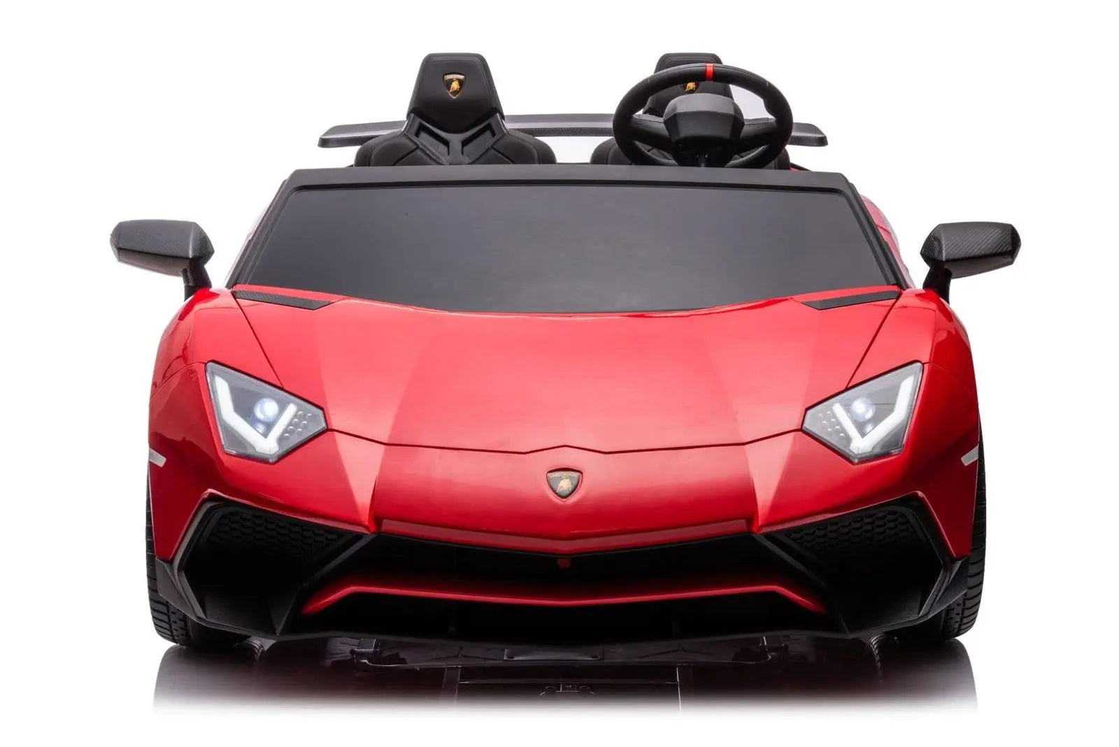 24V Lamborghini Aventador 2 Seater Ride On Car for Kids: Advanced Brushless Motor & Differential for High-Octane Fun – front view (2) | Freddo Toys Canada