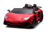 24V Lamborghini Aventador 2 Seater Ride On Car for Kids: Advanced Brushless Motor & Differential for High-Octane Fun – front three-quarter view (2) | Freddo Toys Canada