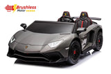 24V Lamborghini Aventador 2 Seater Ride On Car for Kids: Advanced Brushless Motor & Differential for High-Octane Fun – dashboard and seat (2) | Freddo Toys Canada