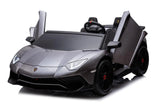 24V Lamborghini Aventador 2 Seater Ride On Car for Kids: Advanced Brushless Motor & Differential for High-Octane Fun – steering wheel and controls (2) | Freddo Toys Canada