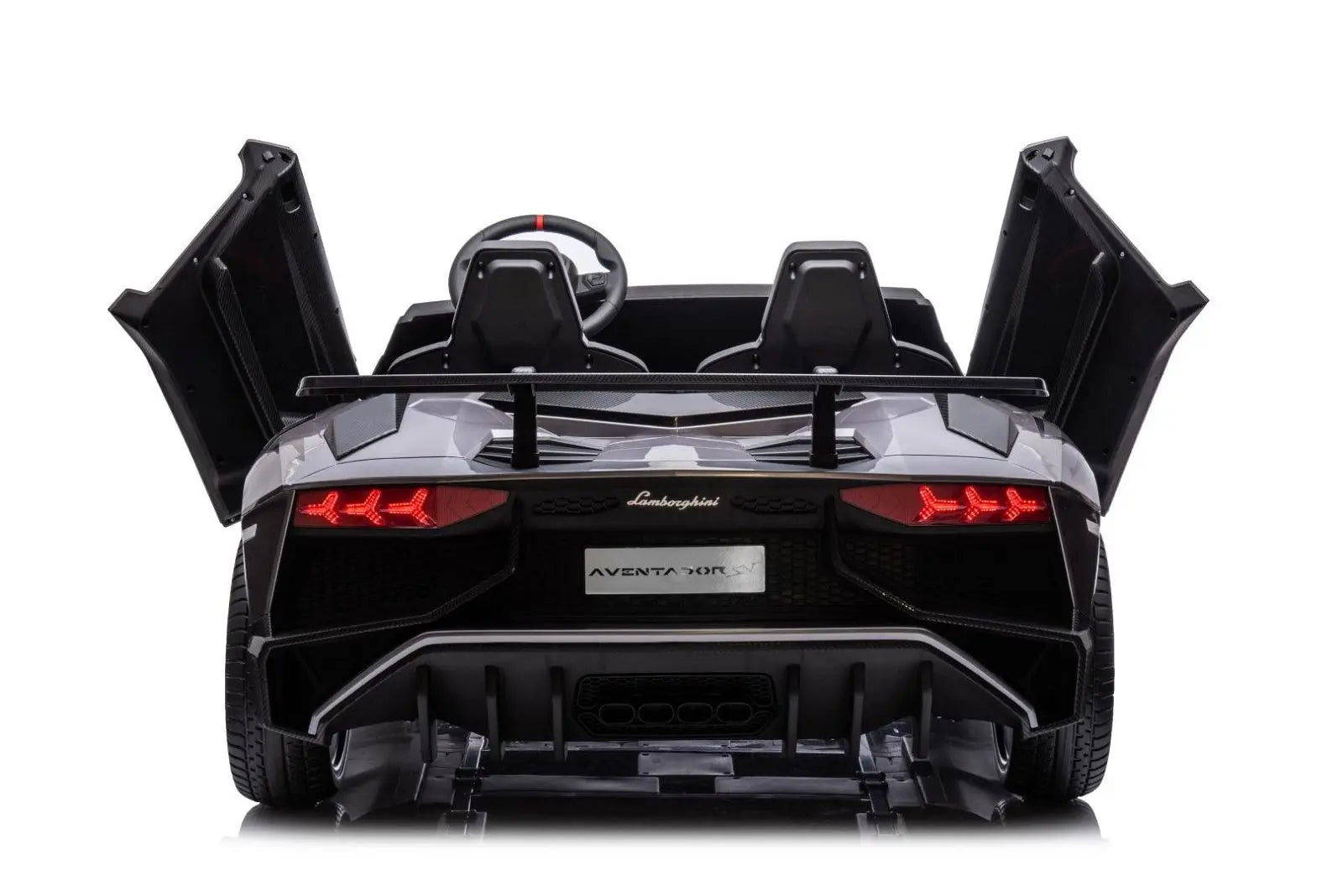 24V Lamborghini Aventador 2 Seater Ride On Car for Kids: Advanced Brushless Motor & Differential for High-Octane Fun – open doors (2) | Freddo Toys Canada