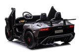 Child riding the 24V Lamborghini Aventador 2 Seater Ride On Car for Kids: Advanced Brushless Motor & Differential for High-Octane Fun (2) | Freddo Toys Canada