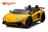 24V Lamborghini Aventador 2 Seater Ride On Car for Kids: Advanced Brushless Motor & Differential for High-Octane Fun | Freddo Toys Canada