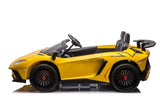 24V Lamborghini Aventador 2 Seater Ride On Car for Kids: Advanced Brushless Motor & Differential for High-Octane Fun | Freddo Toys Canada