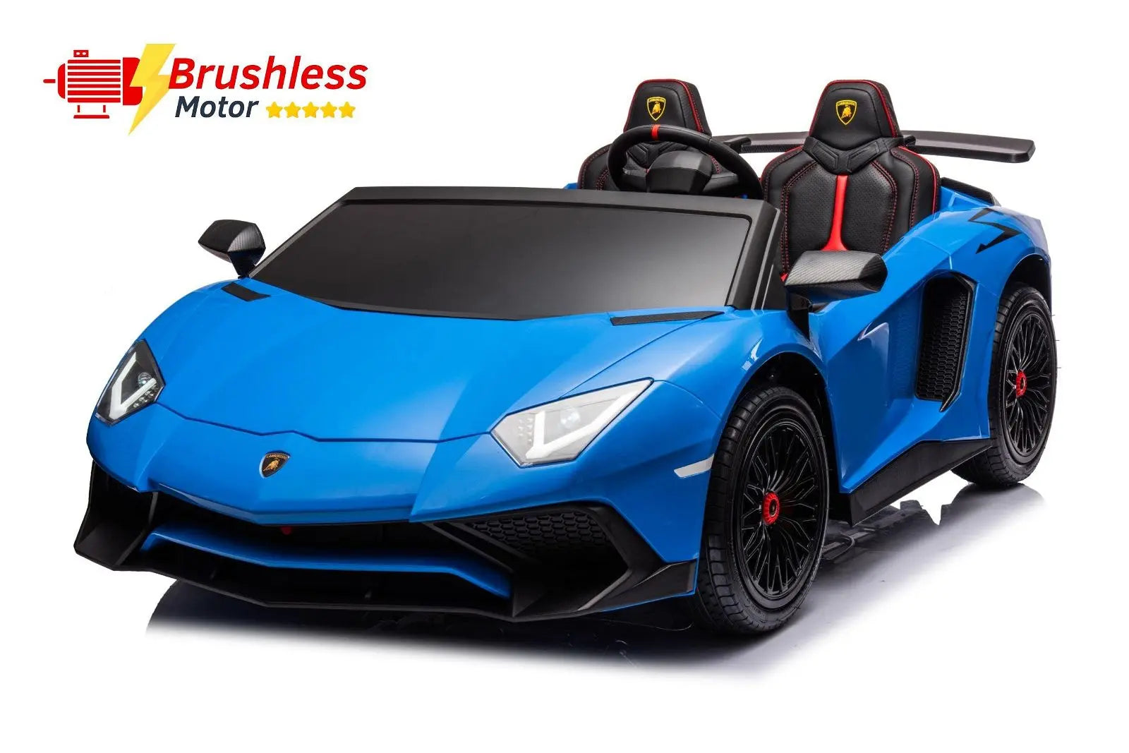 24V Lamborghini Aventador 2 Seater Ride On Car for Kids: Advanced Brushless Motor & Differential for High-Octane Fun | Freddo Toys Canada