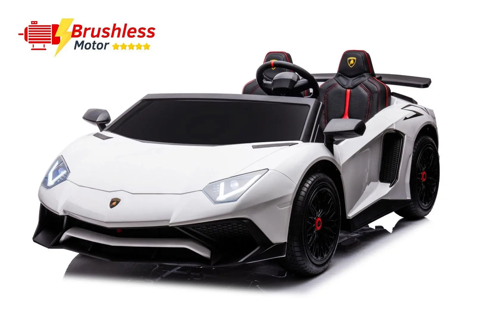 24V Lamborghini Aventador 2 Seater Ride On Car for Kids: Advanced Brushless Motor & Differential for High-Octane Fun | Freddo Toys Canada