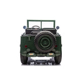 24V Military Willy Truck 3 Seater Electric Ride on – steering wheel and controls | Freddo Toys Canada