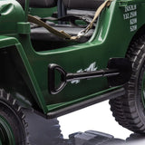 24V Military Willy Truck 3 Seater Electric Ride on – interior detail | Freddo Toys Canada