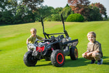 2x24V 4x4 Can-Am Maverick 2 Seater Ride on UTV for Kids – wheels and suspension detail | Freddo Toys Canada