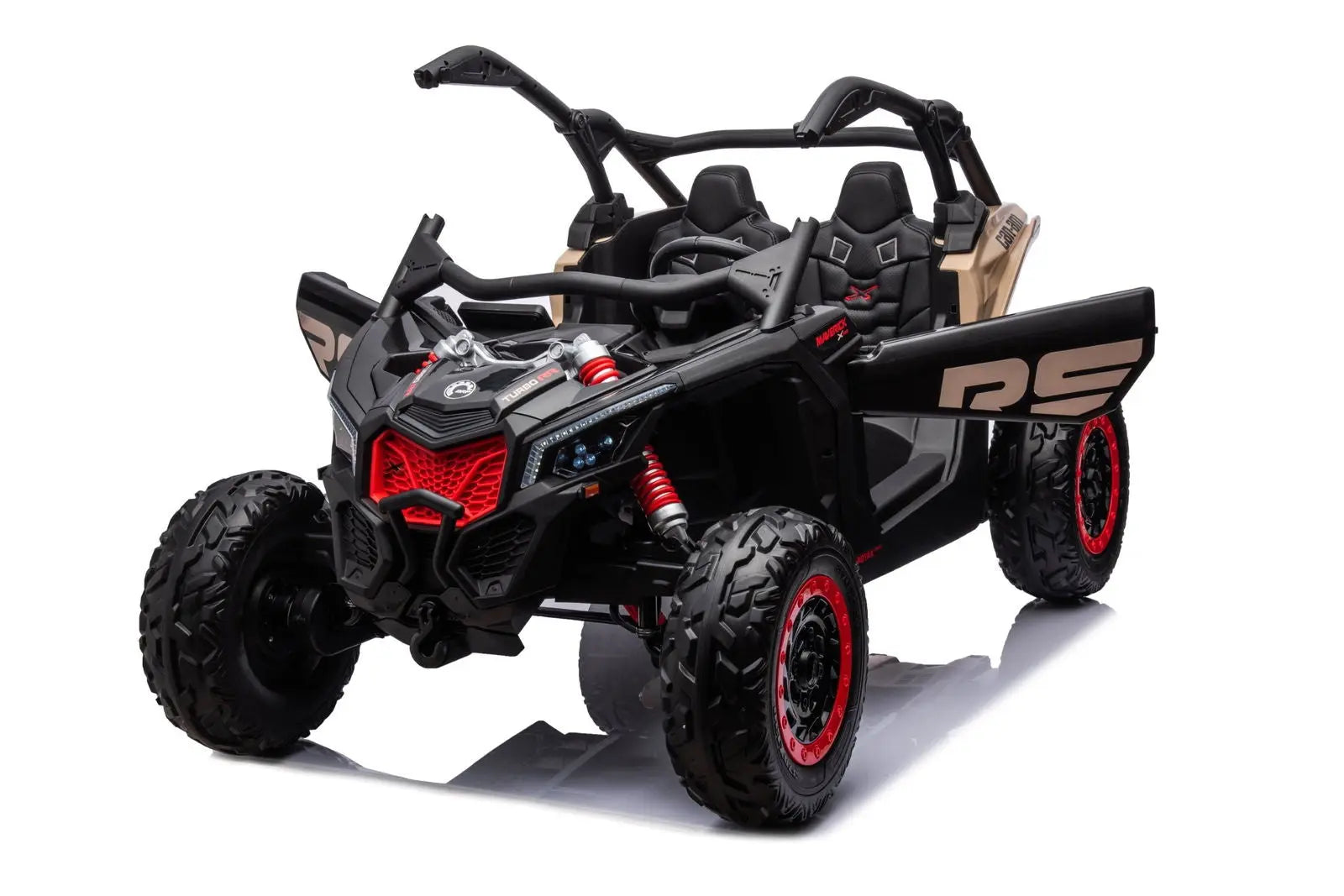 2x24V 4x4 Can-Am Maverick 2 Seater Ride on UTV for Kids – LED headlights detail | Freddo Toys Canada