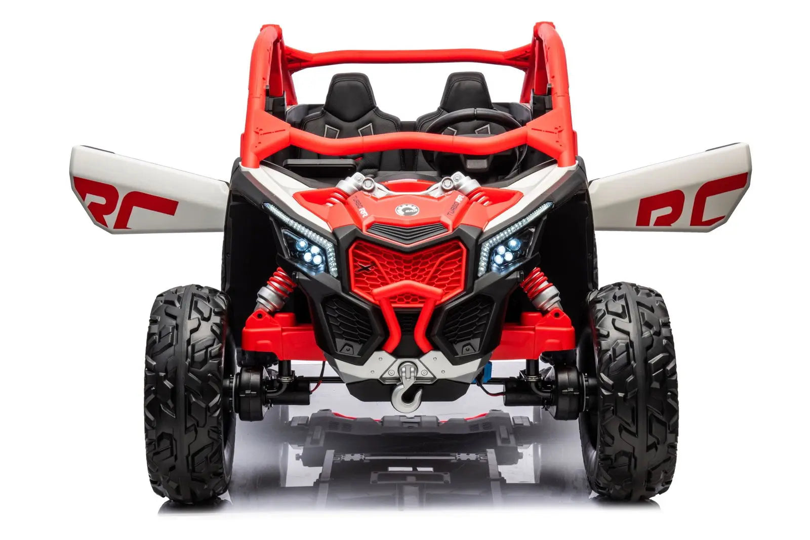 2x24V 4x4 Can-Am Maverick 2 Seater Ride on UTV for Kids – rear three-quarter view | Freddo Toys Canada