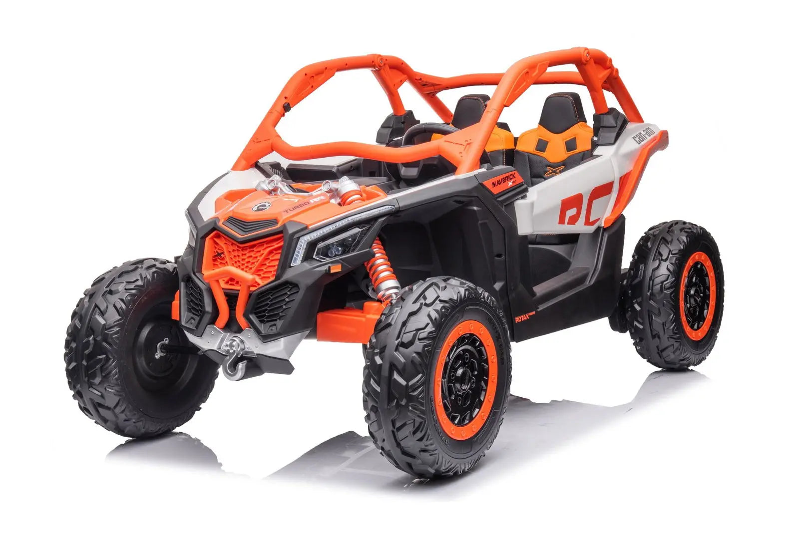 2x24V 4x4 Can-Am Maverick 2 Seater Ride on UTV for Kids – LED headlights detail (2) | Freddo Toys Canada