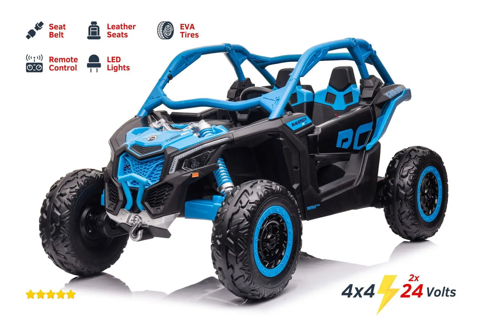 2x24V 4x4 Can Am Maverick 2 Seater Ride on UTV for Kids | Freddo Toys Canada