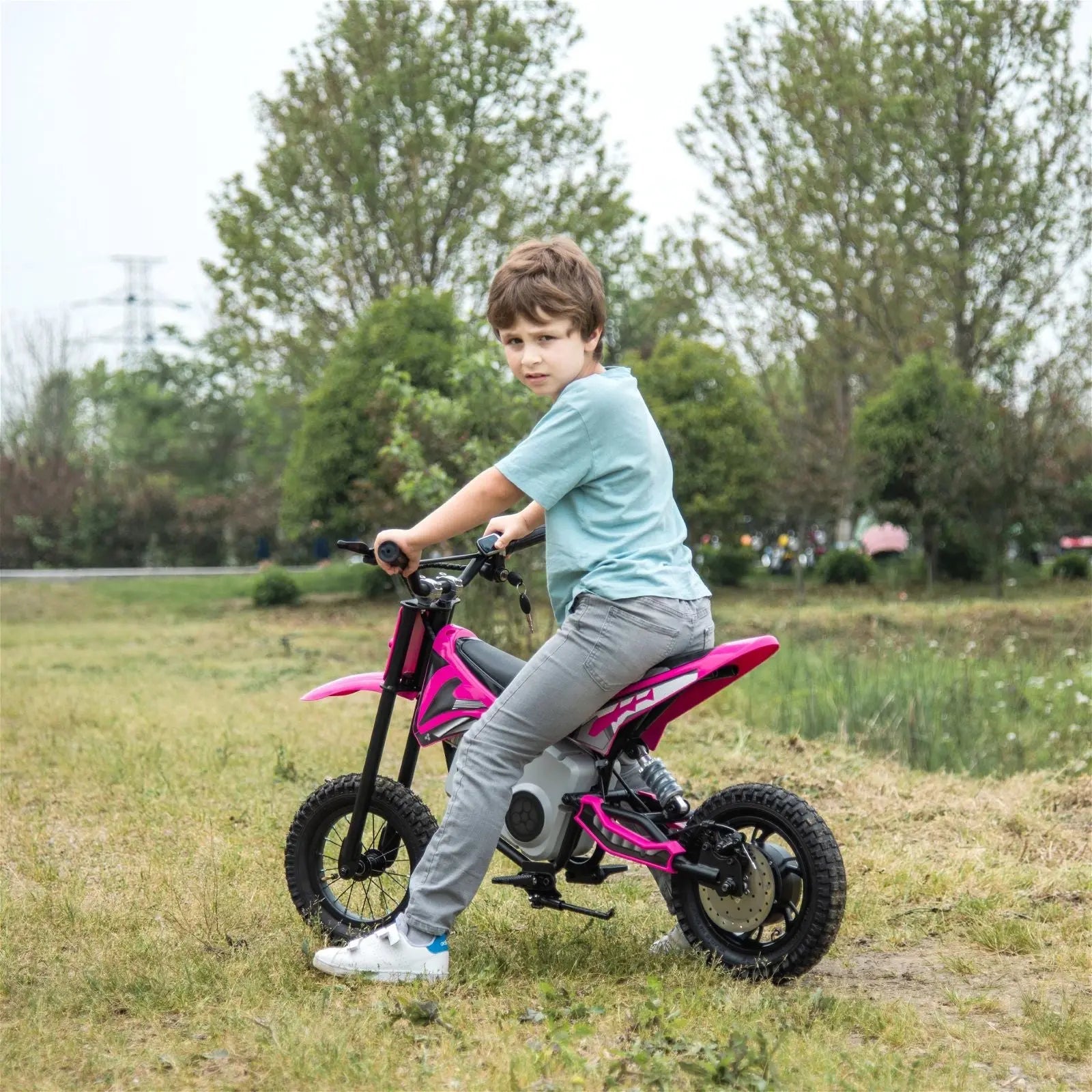 36V Freddo Electric Dirt Bike for Teens – seat and frame detail (2) | Freddo Toys Canada