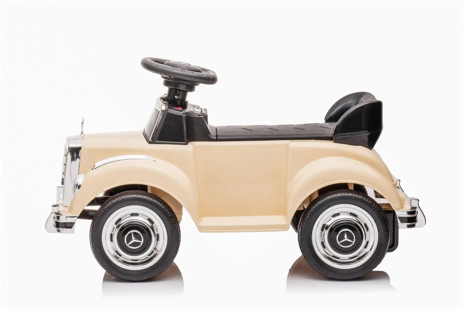 6V Mercedes Benz 300S 1 Seater Mini Ride-On Car for Kids – wheels and suspension detail | Freddo Toys Canada