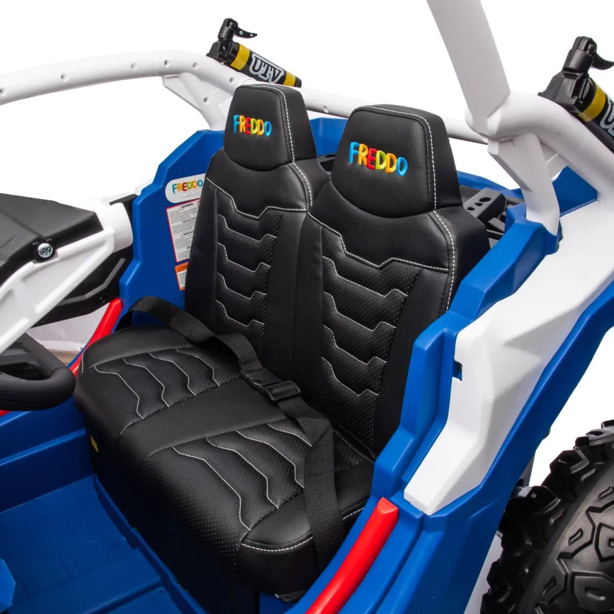 24V Freddo Storm Police UTV 2-Seater for Kids with Lights & Sirens for Action-Packed Adventures  Freddo Toys