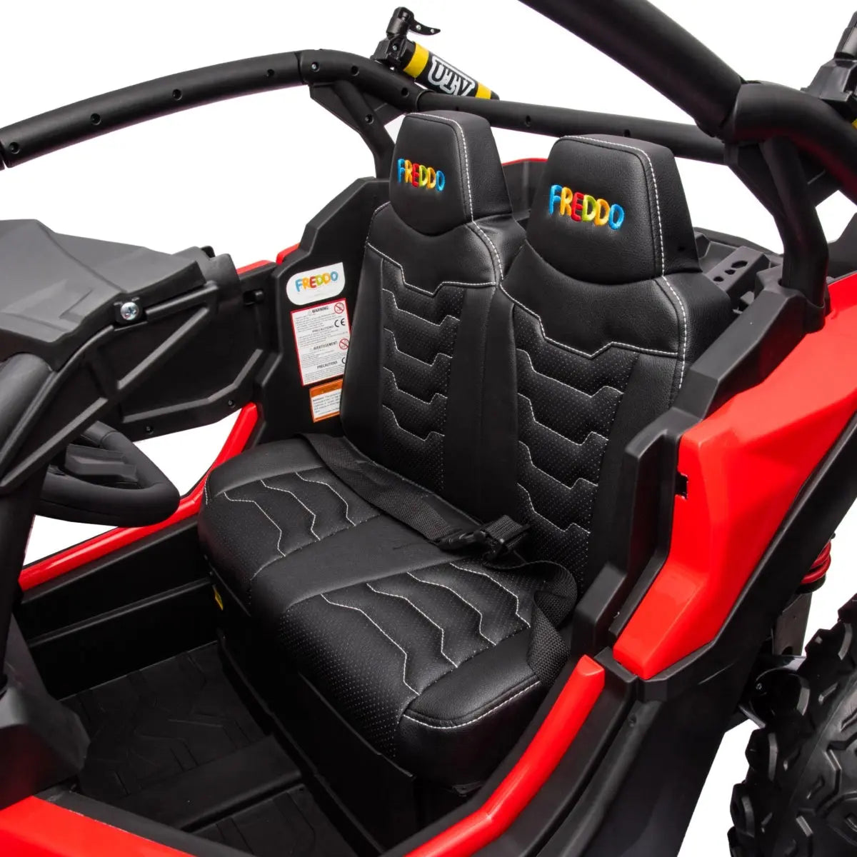 24V Freddo Storm UTV 2 Seater – wheels and suspension detail | Freddo Toys Canada